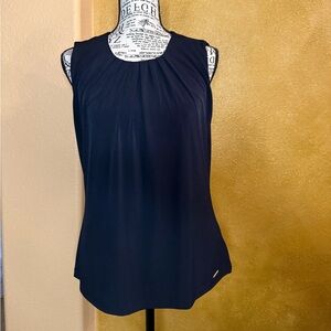 Calvin Klein Navy Sleeveless Blouse